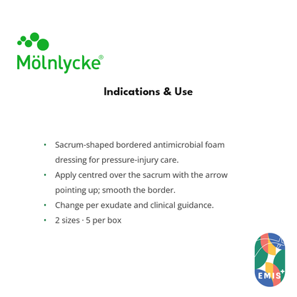 Mepilex Border Sacrum Ag Antimicrobial Dressing