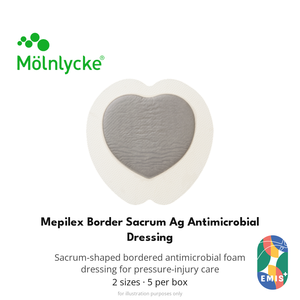 Mepilex Border Sacrum Ag Antimicrobial Dressing