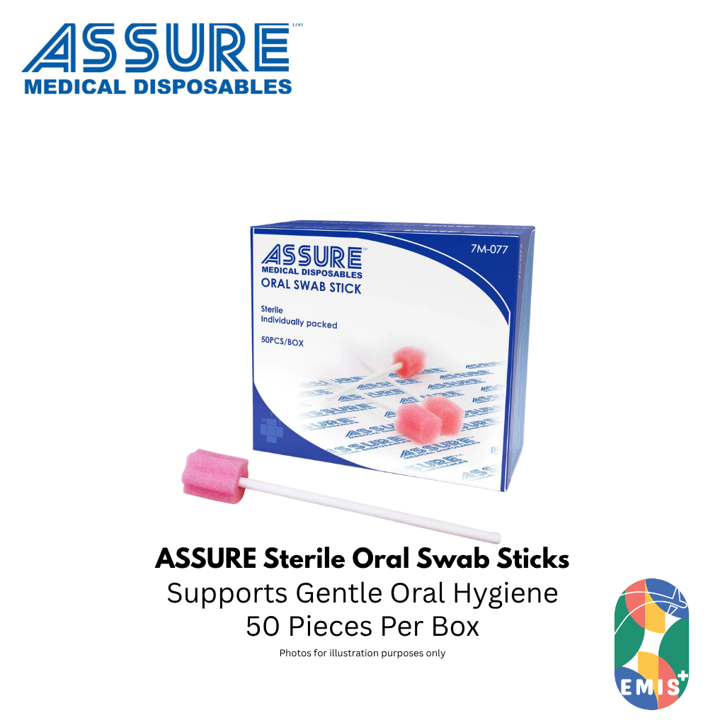 ASSURE Sterile Oral Swab Sticks Individually Packed 50 Pieces per Box