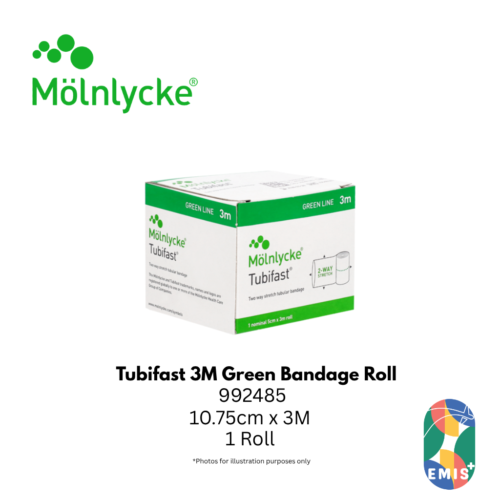 Molnlycke Tubifast 3M Green Bandage Roll 992485