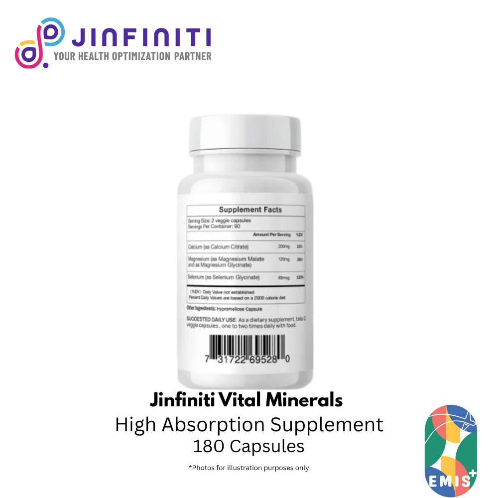 Vital Minerals Chelated Mineral Complex - High Absorption Supplement by Jinfiniti