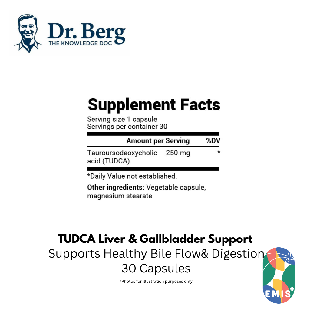 Dr Berg TUDCA：高级肝脏和胆囊支持 - 250 毫克胶囊