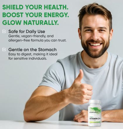 Natural Vitamin C and Zinc Supplement - Immune Support Formula by Jinfiniti