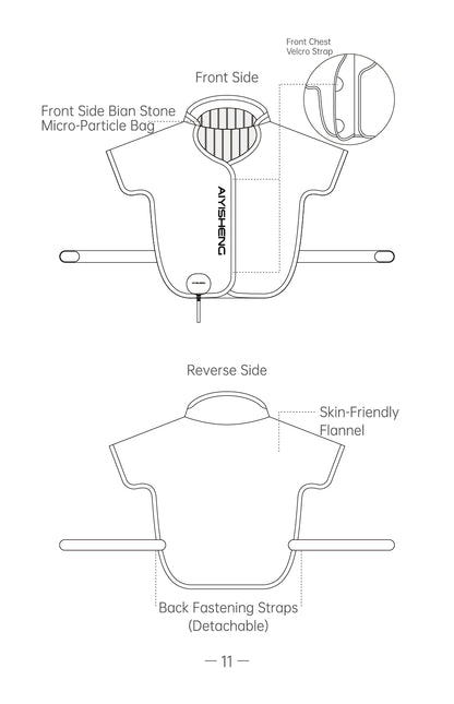 AiYiSheng AYS-108 Bian Stone Heating Shawl official English manual page 13