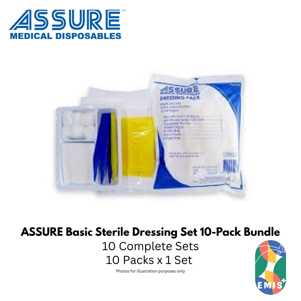 ASSURE Basic Dressing Set Bundle of 10 – Sterile Disposable Dressing Pack