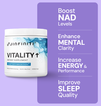 Jinfiniti Vitality NAD+ Booster Powder - 60g Supplement for Cellular Energy and Longevity Support