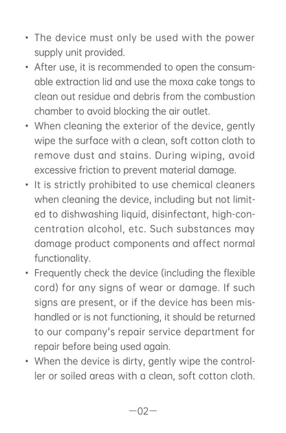 High-Power Yang-Warming Device AYS-100 official English manual page 4