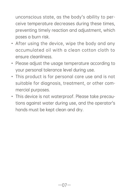 AiYiSheng AYS-100 High Power Yang Warming Moxibustion Device official English manual page 9