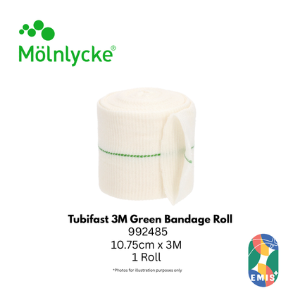 Molnlycke Tubifast 3M Green Bandage Roll 992485