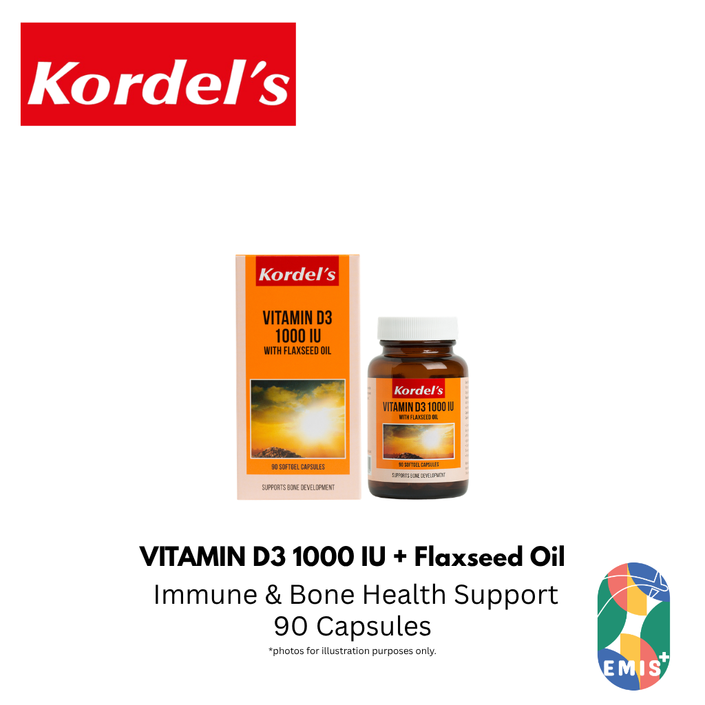 KORDEL’S VITAMIN D3 1000 IU WITH FLAXSEED OIL