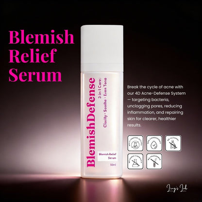 Blemish Relief Serum for Skin Clarifying Soothing and Tone Balancing 30ml