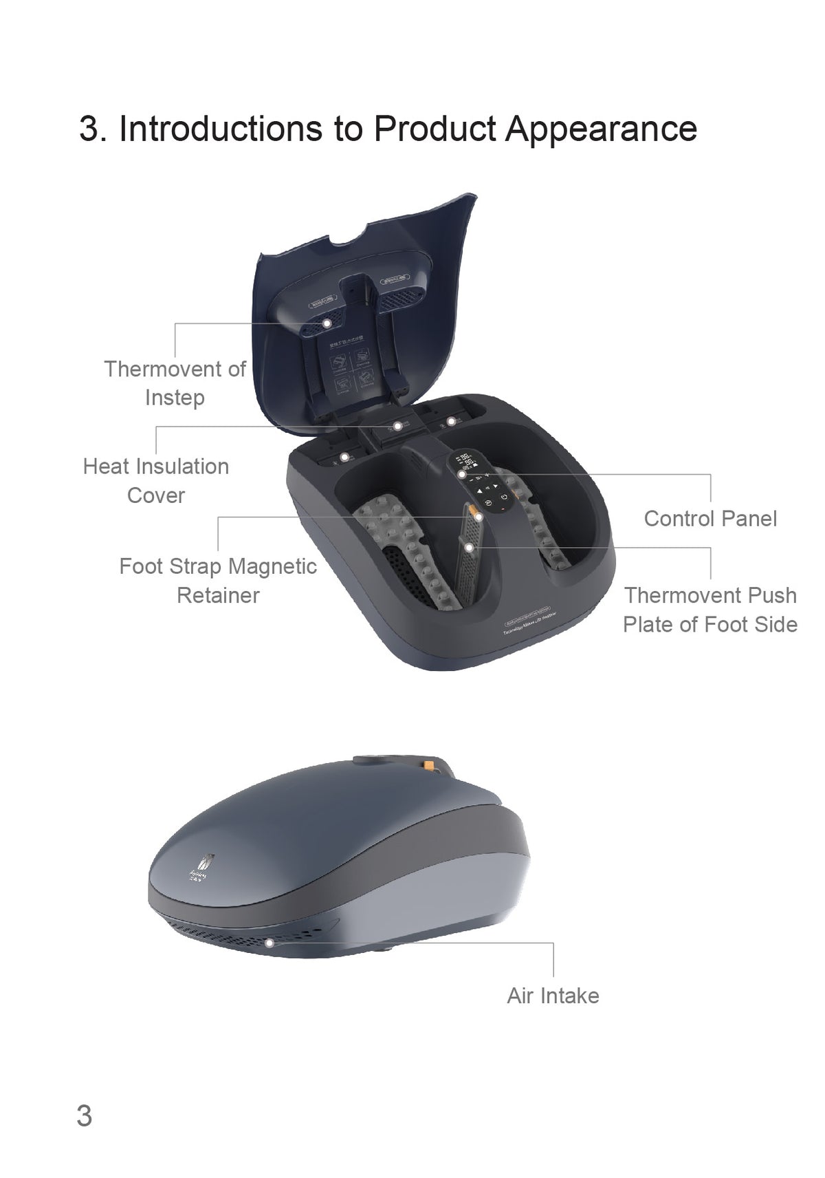 Multifunctional Warm Feet Appliance official English manual page 5