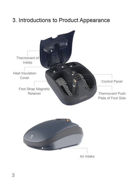 Multifunctional Warm Feet Appliance official English manual page 5