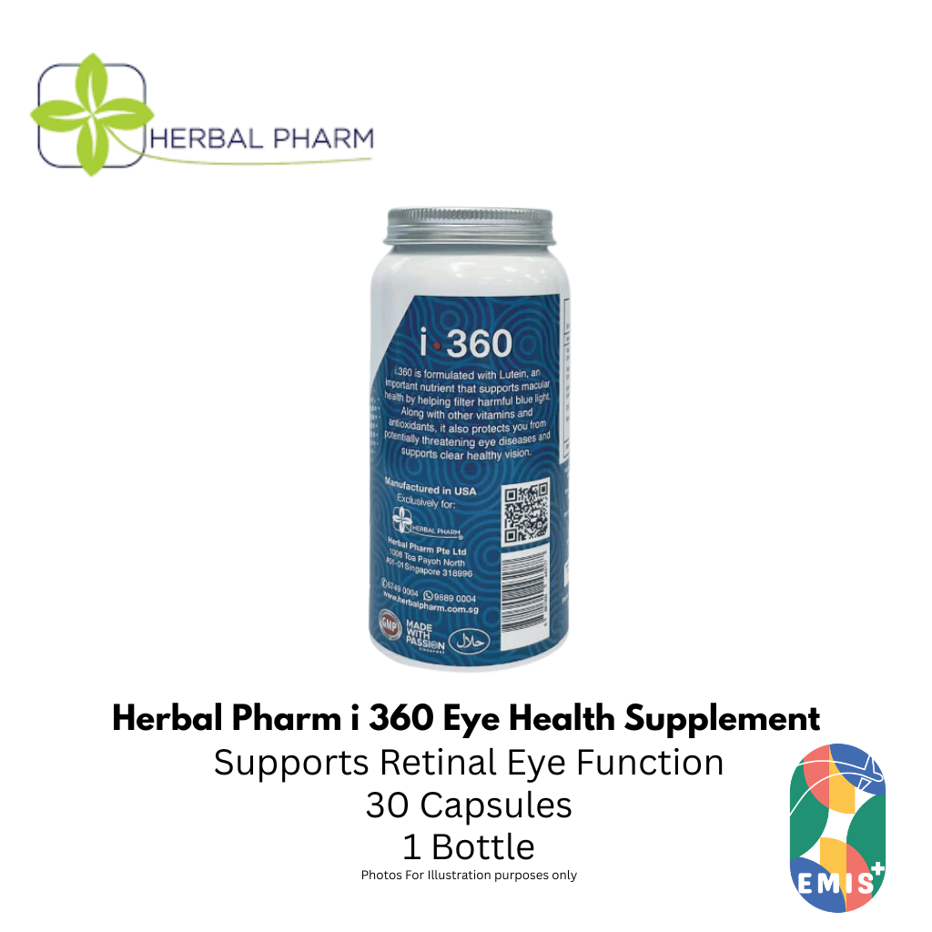 Herbal Pharm i 360 Eye Health Supplement with Lutein and Zeaxanthin 30 V Capsules