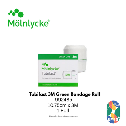 Molnlycke Tubifast 3M Green Bandage Roll 992485