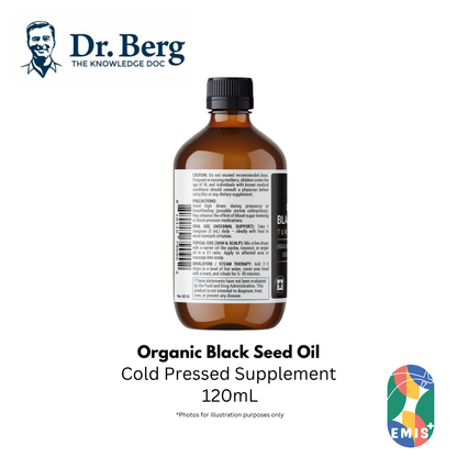 Dr Berg Organic Black Seed Oil 4 fl oz Nigella Sativa Cold Pressed Supplement