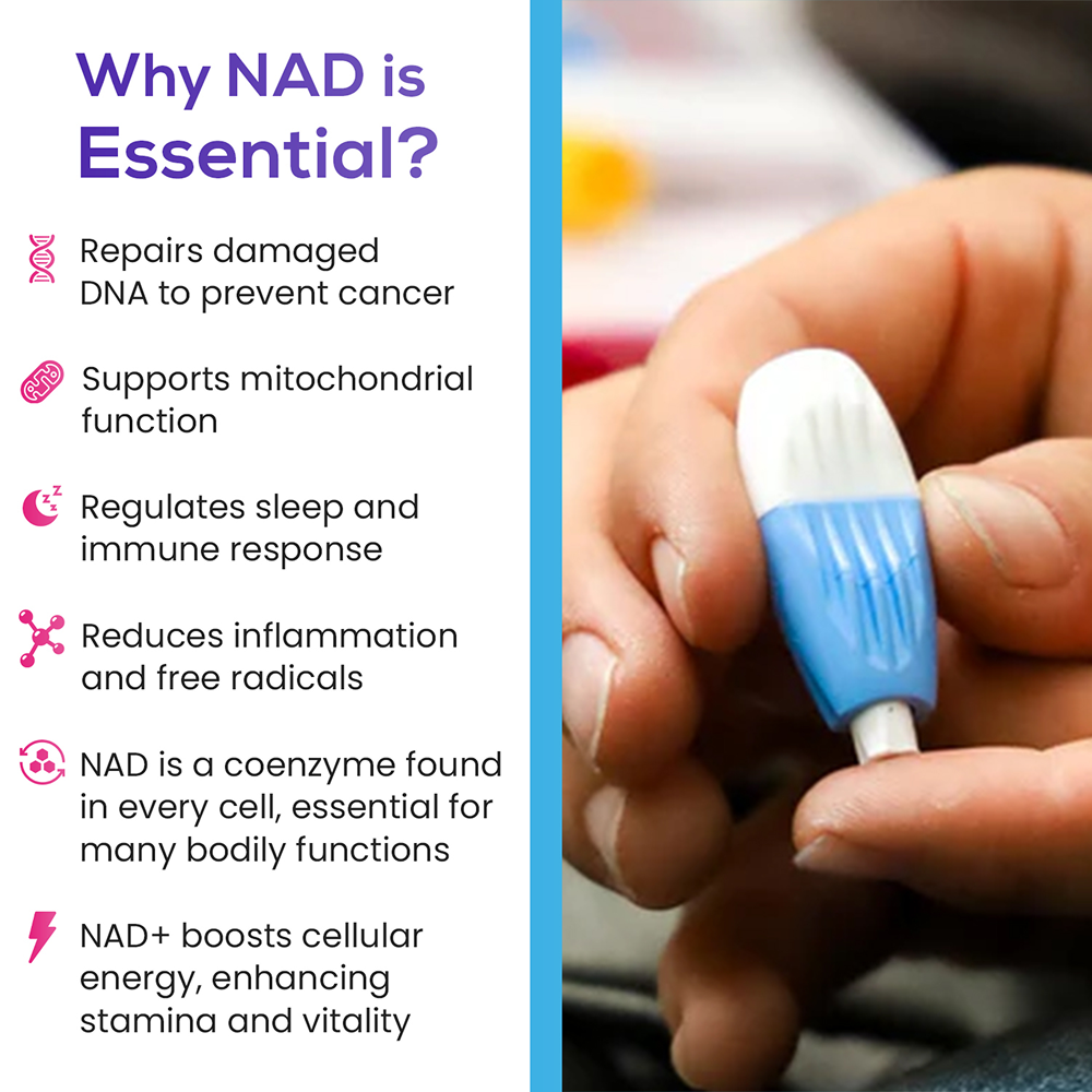Jinfiniti Intracellular NAD+ Test - CLIA-Certified NAD Level Analysis Kit