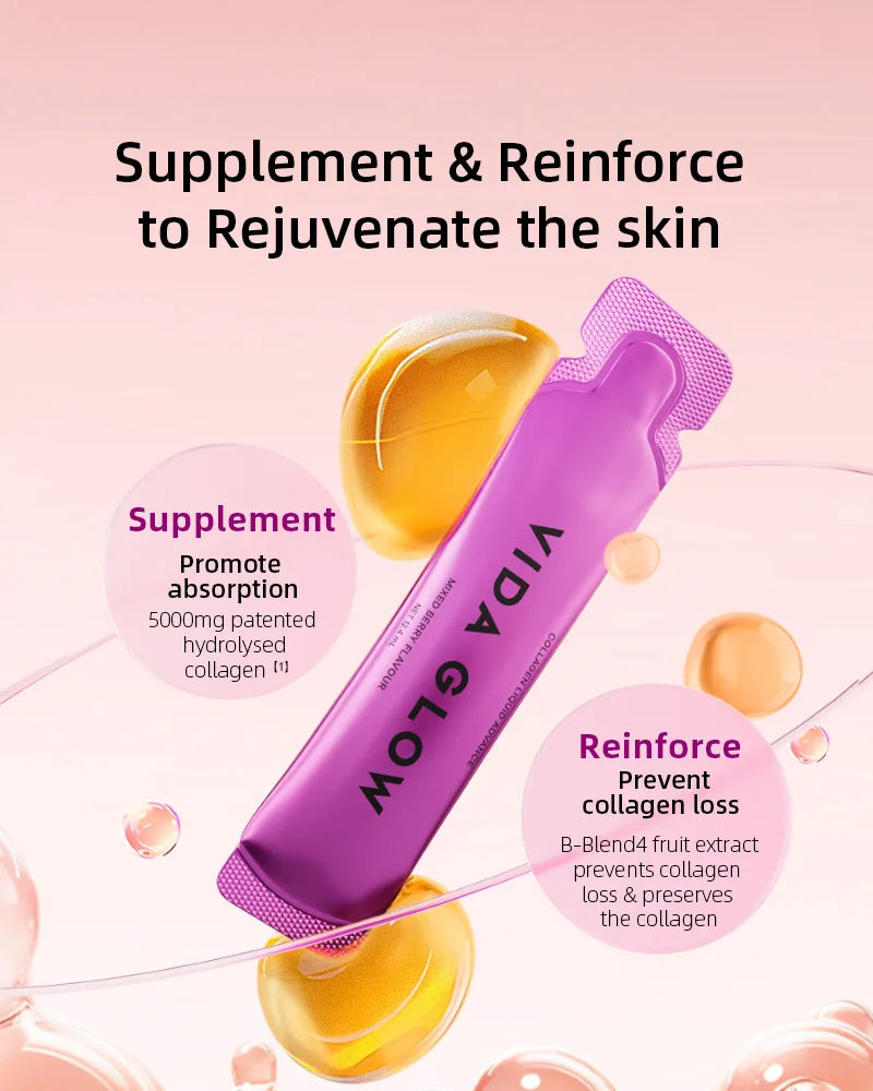 【Member Upgrade】Vida Glow Radiance+*3 bottles+Collagen Liquid Advance/Marine Collagen*3 packs Free SGD9 voucher pack