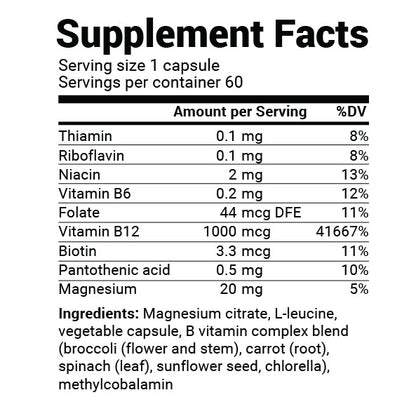 Dr. Berg Natural Vitamin B12 - 1000 mcg Methylcobalamin with B Complex & Magnesium - Boost Energy & Focus