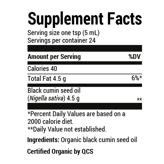 Organic Black Seed Oil - 4 fl oz