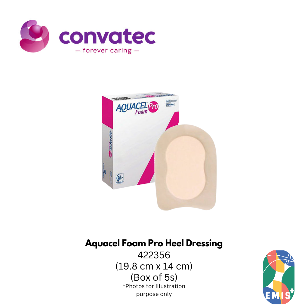 Aquacel Foam Pro Heel Dressing 19.8 x 14 cm Silicone Adhesive Wound Dressing 422356