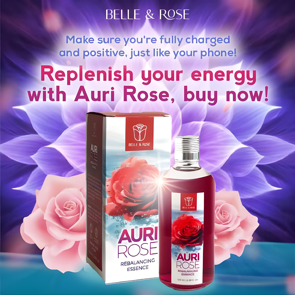 Belle and Rose Auri Rose Rebalancing Essence Energy Renewal and Holistic Wellness Support
