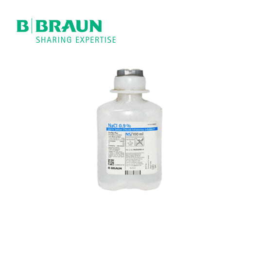 Bbraun 0.9% Sodium Chloride Intravenous Infusion - 100ml Sterile Solution