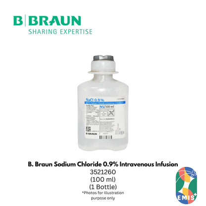 Bbraun 0.9%氯化钠静脉输液 - 100ml 无菌溶液