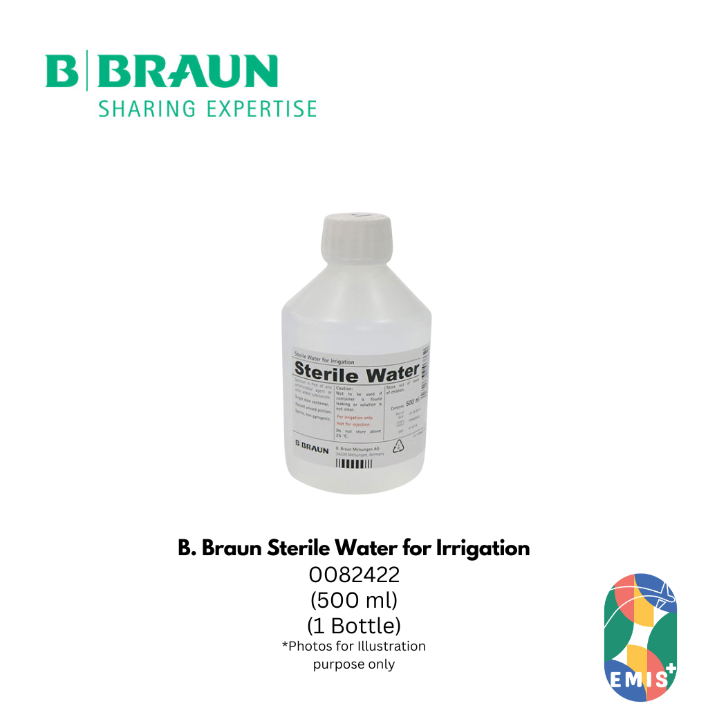 B Braun Sterile Water for Irrigation 500 ml Plastic Irrigation Container