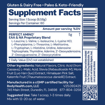 Perfect Amino Powder NSF Certified for Sport