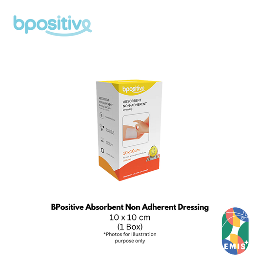 BPositive Absorbent Non Adherent Dressing 10 x 10 cm