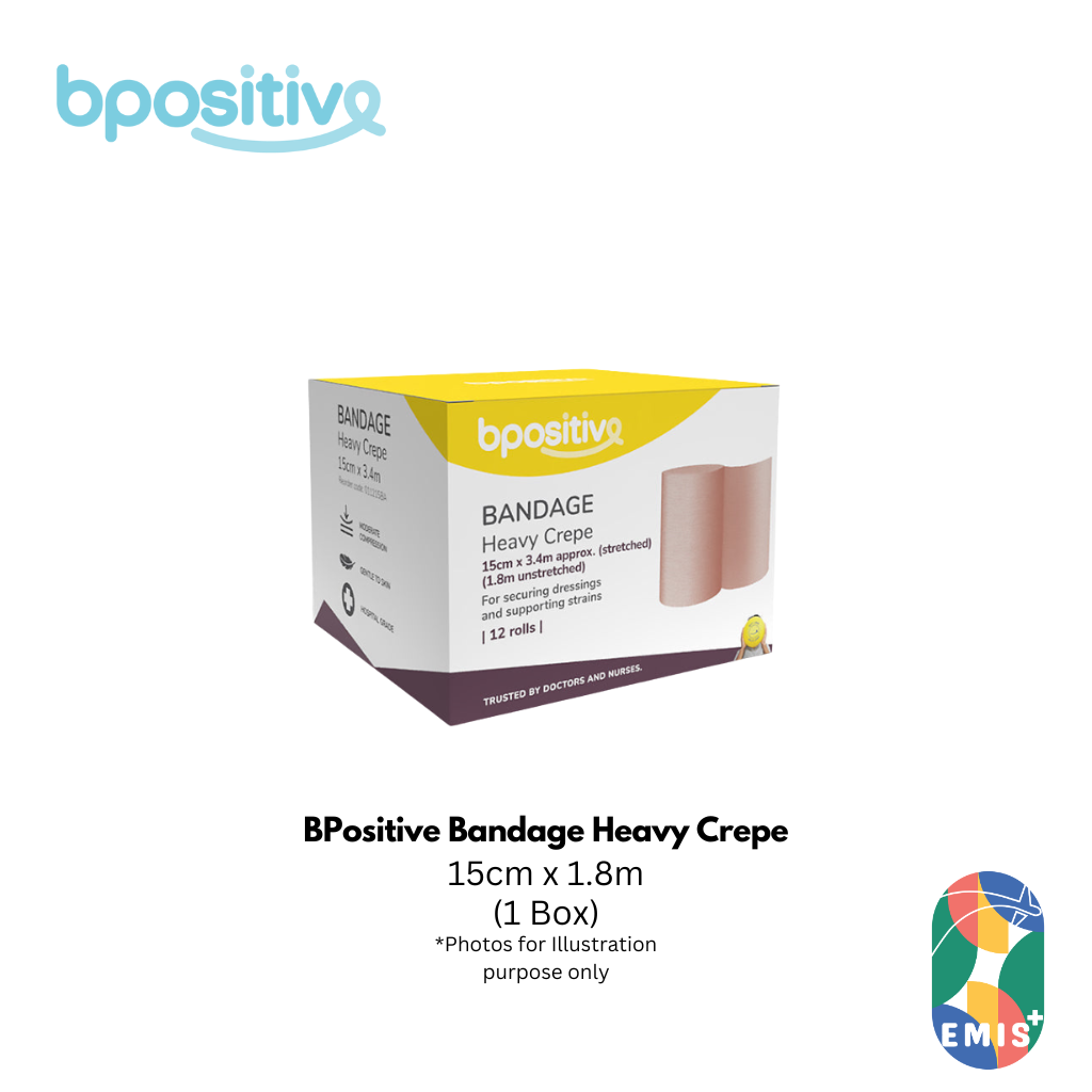 BPositive Bandage Heavy Crepe 15cm x 1.8m