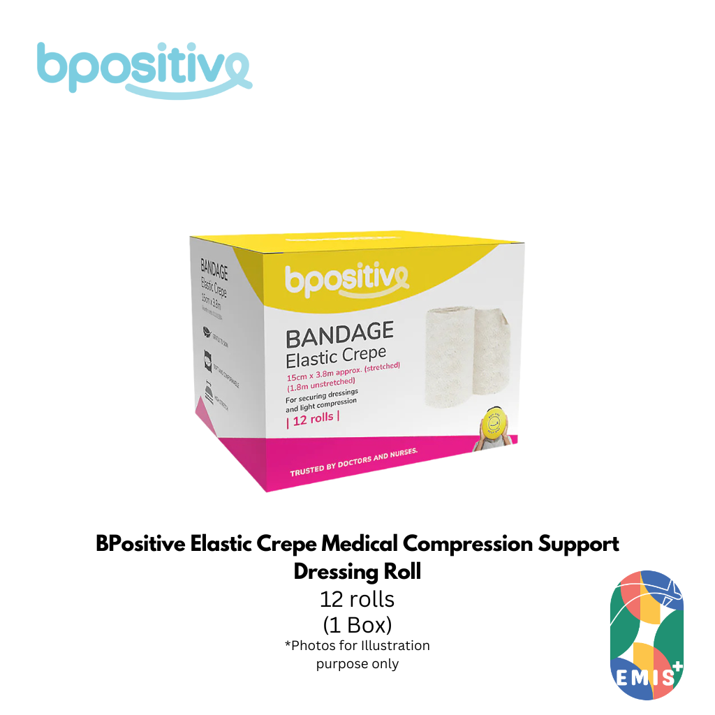 BPositive Elastic Crepe Medical Compression Support Dressing Roll