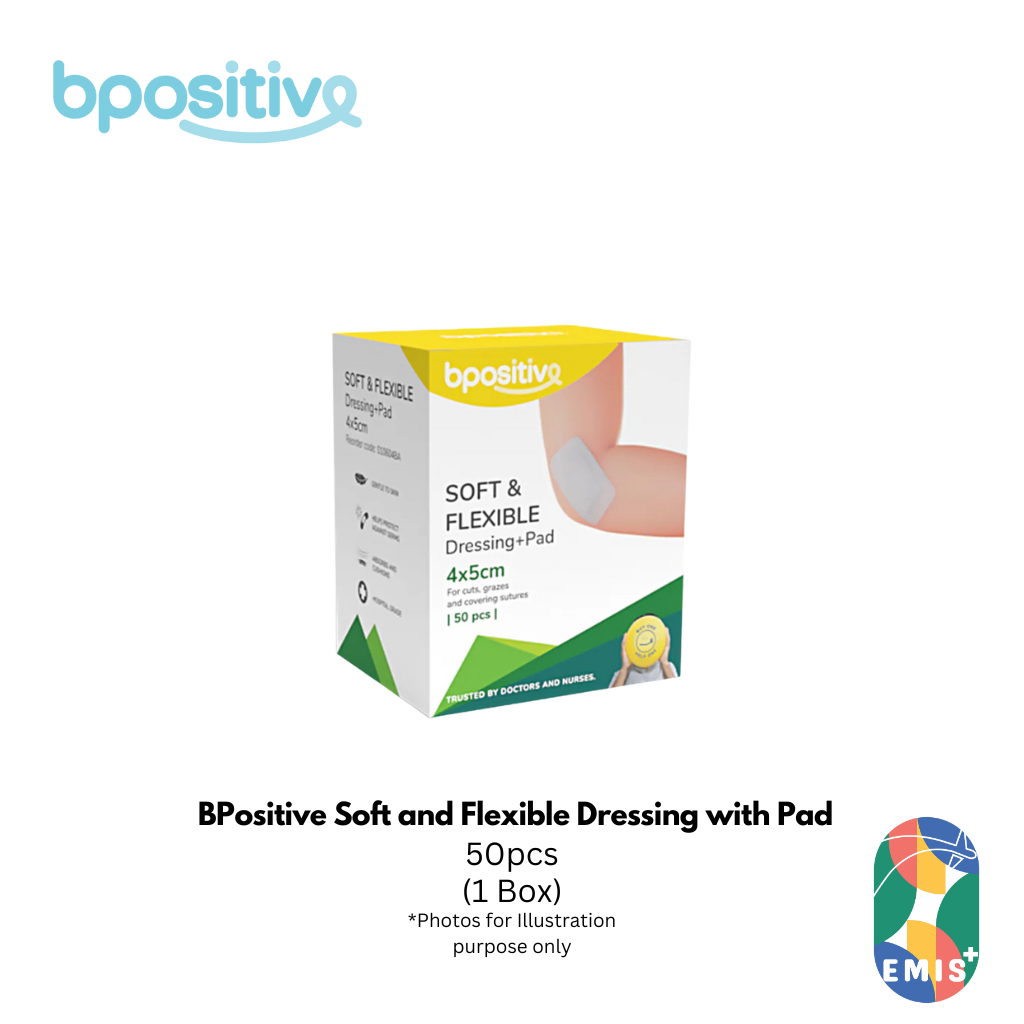 BPositive Soft and Flexible Dressing with Pad 4 x 5 cm