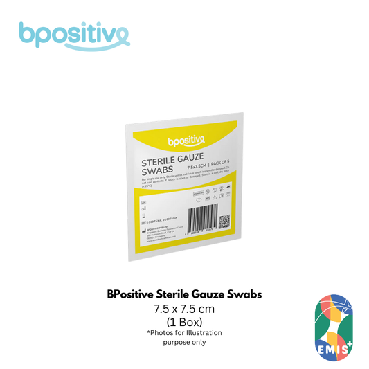 BPositive Sterile Gauze Swabs 7.5 x 7.5 cm Pack of 3