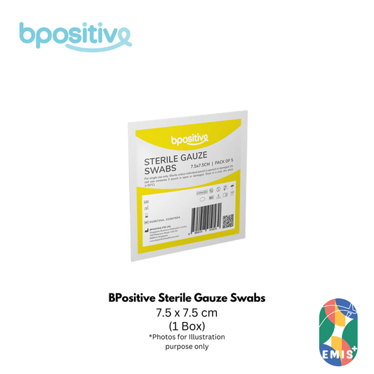 BPositive Sterile Gauze Swabs 7.5 x 7.5 cm Pack of 5s