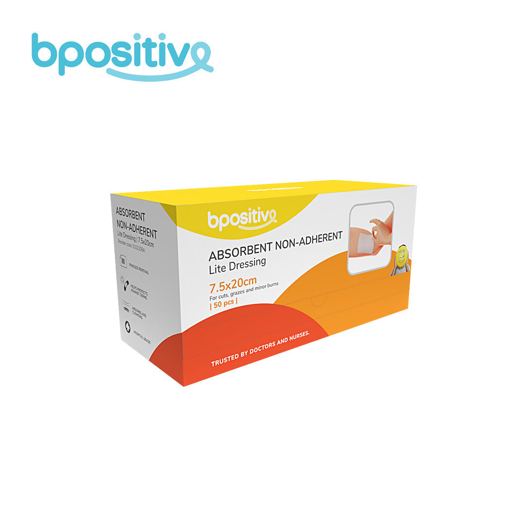 BPositive Lite Absorbent Non-Adherent Dressing (7.5 x 20cm)