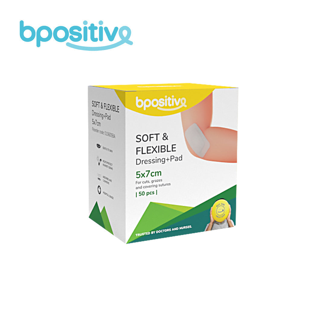 BPositive Soft & Flexible Dressing + Pad (5 x 7cm)