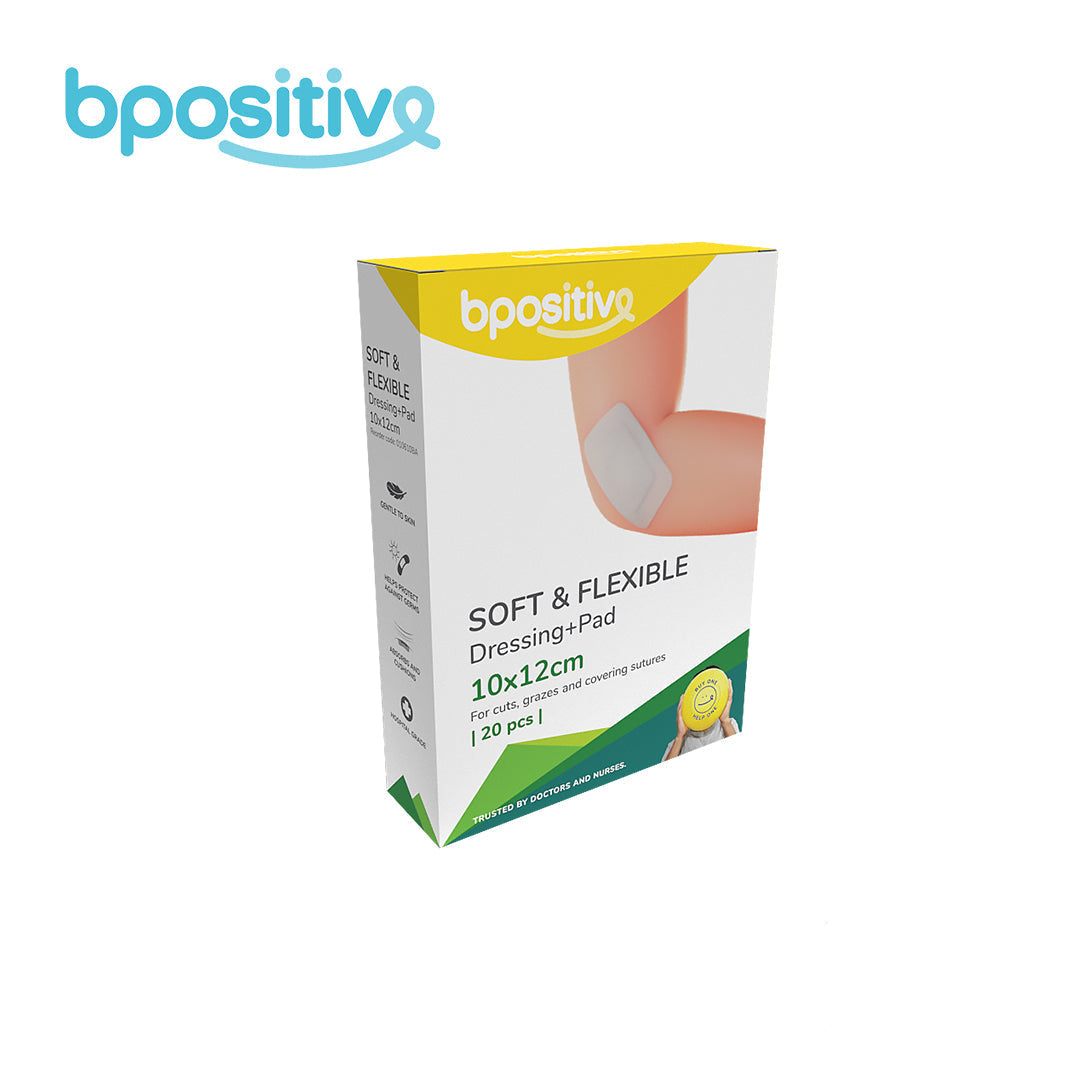BPositive Soft & Flexible Dressing + Pad (10 x 12cm)