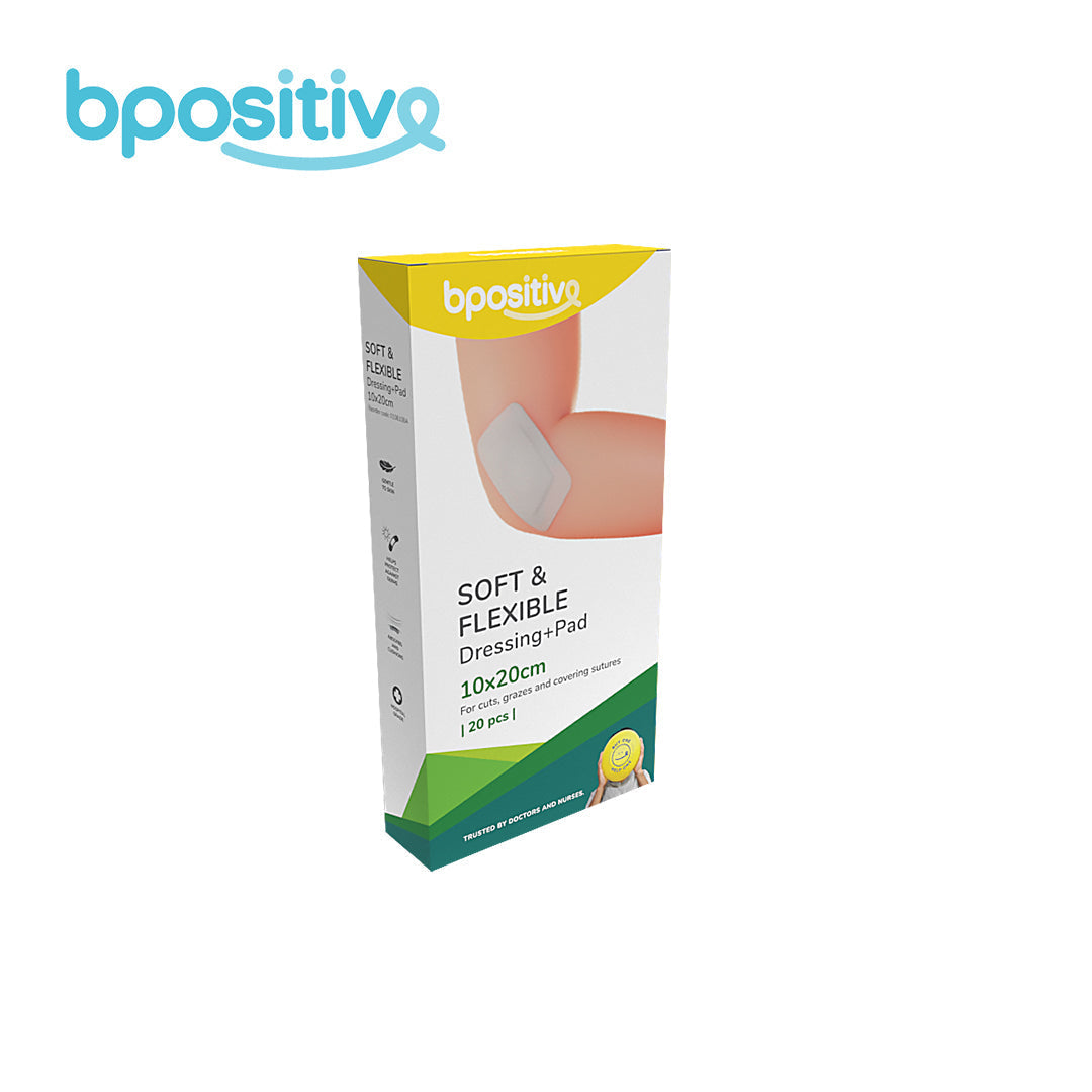 BPositive Soft & Flexible Dressing + Pad (10 x 20cm)