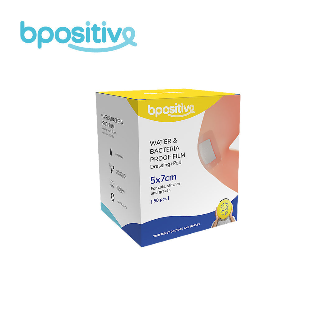 BPositive Water & Bacteria-Proof Film Dressing + Pad (5 x 7cm)