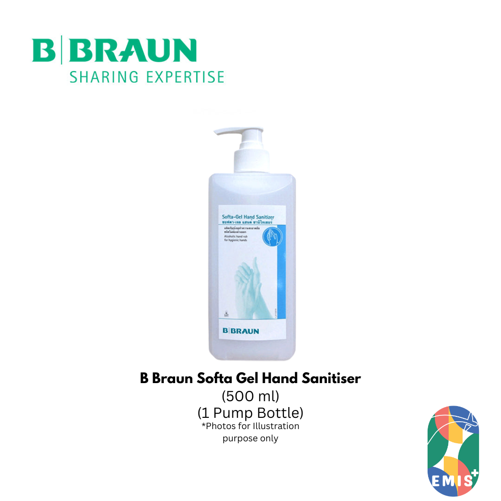 B Braun Softa Gel Hand Sanitiser 500 ml Alcohol Based Hand Disinfection Pump