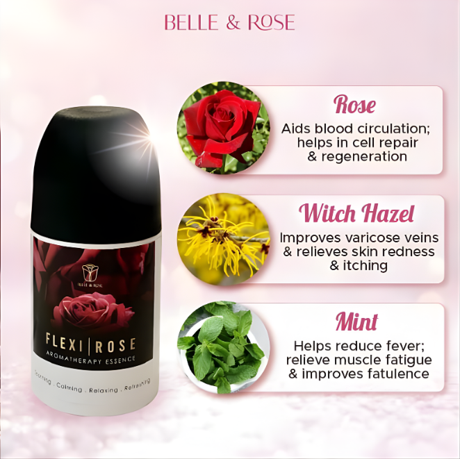 Belle and Rose Flexi Rose Aromatherapy Essence for Bone and Joint Support