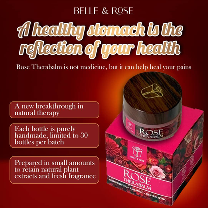 Belle and Rose Therabalm Natural Aromatherapy Balm for Stomach Comfort and Body Relaxation