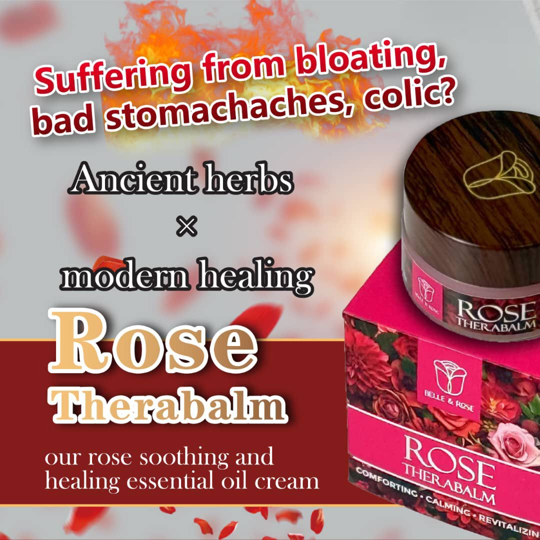 Belle and Rose Therabalm Natural Aromatherapy Balm for Stomach Comfort and Body Relaxation