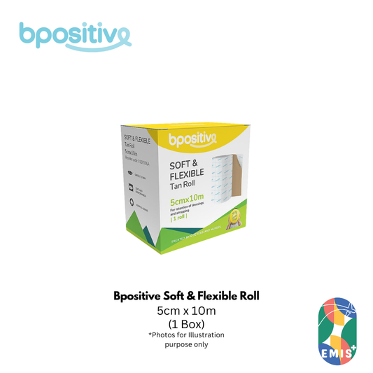 Bpositive Soft & Flexible Roll 5cm x 10m (Tan)