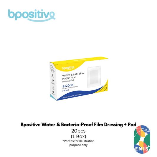 Bpositive Water & Bacteria-Proof Film Dressing + Pad (9 x 20 cm)