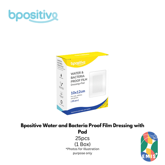 Bpositive Water and Bacteria Proof Film Dressing with Pad 10 x 12 cm