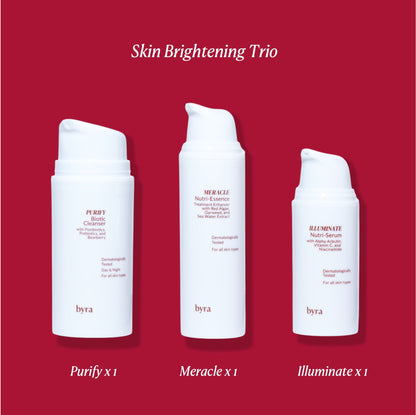Byra Skin Brightening Trio for Cleansing Hydration and Even Skin Tone