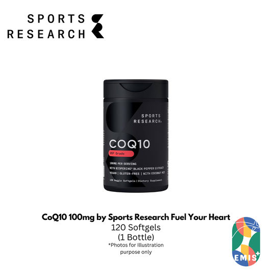 CoQ10 100mg (120 Veggie Softgels) by Sports Research Fuel Your Heart. Energize Your Life.